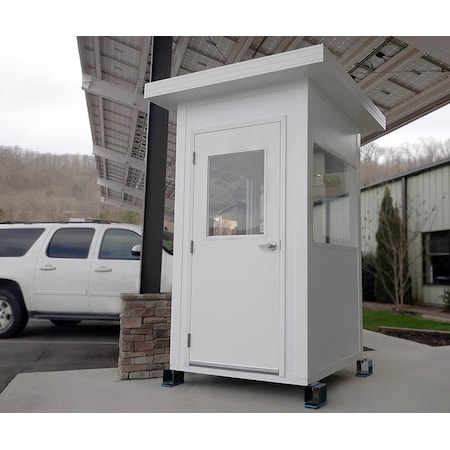 Panel Built Quickship Guardbooth, 4' X 6' X 8', Gray QSGB46GY